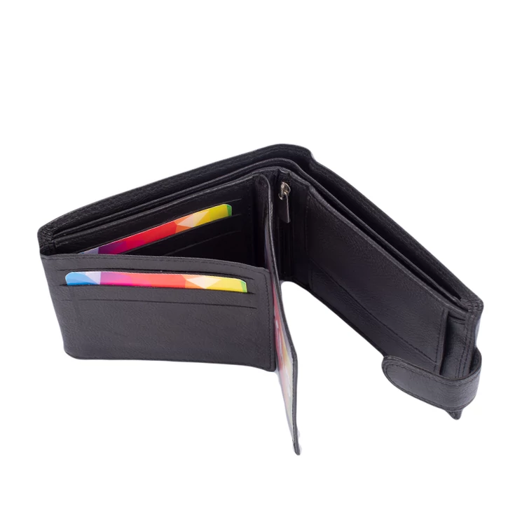 Férfi bőr pénztárca fekete színben 8660X