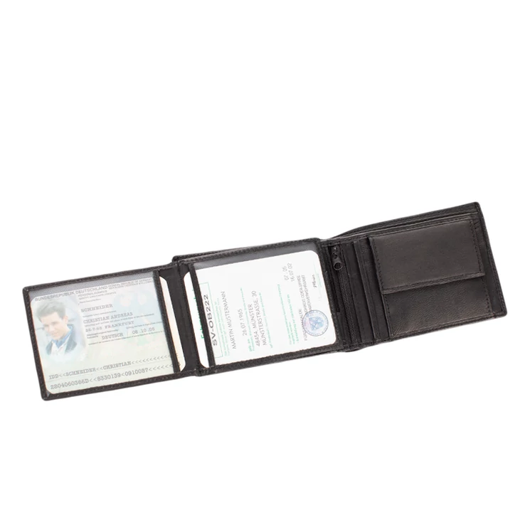 Valódi nappa bőr férfi pénztárca RFID védelemmel