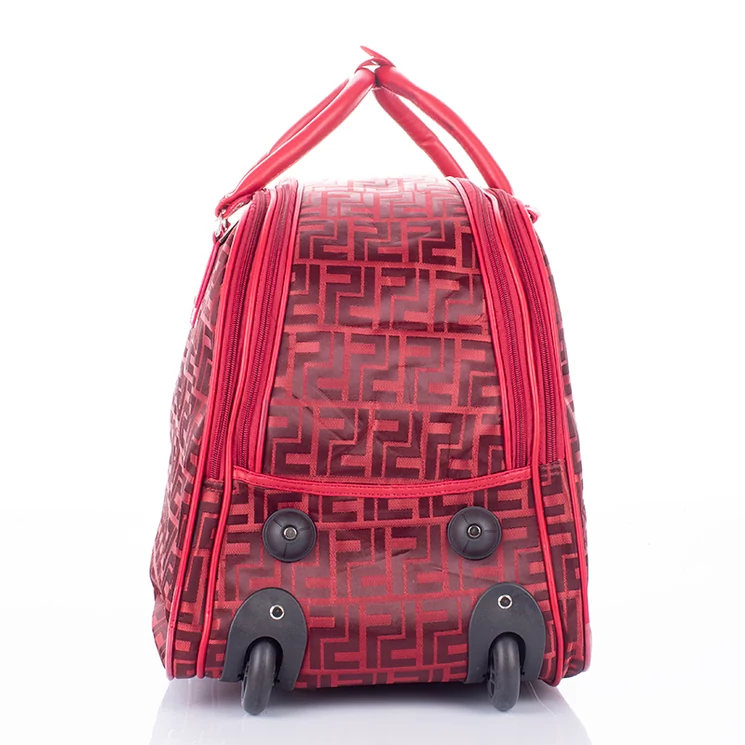 Euroline gurulós utazó táska piros színben