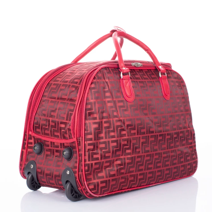 Euroline gurulós utazó táska piros színben