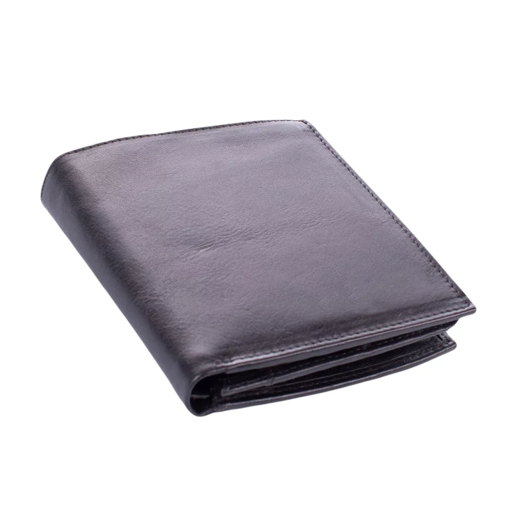 Valódi bőr férfi pénztárca fekete színben FK14 Black