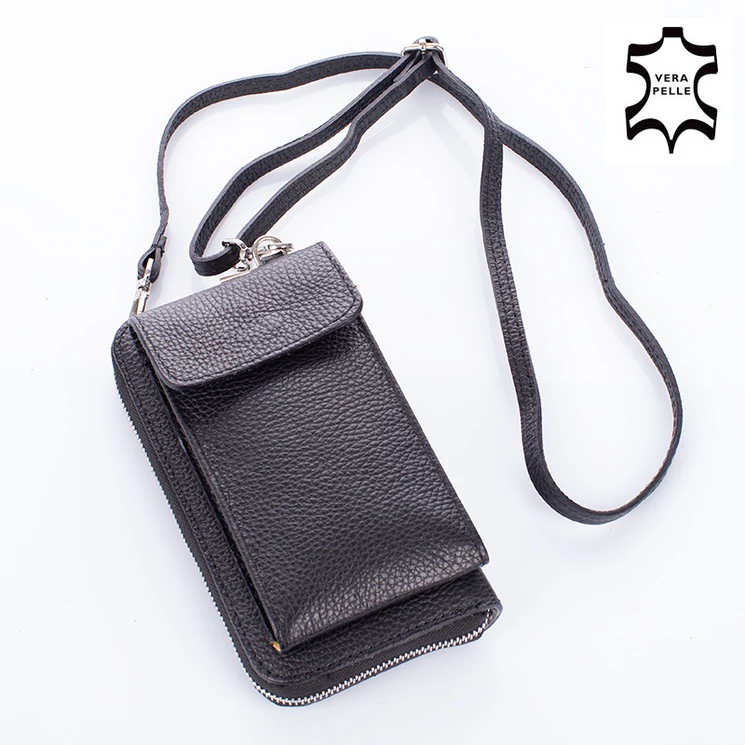 Valódi bőr telefontartó és pénztárca egyben