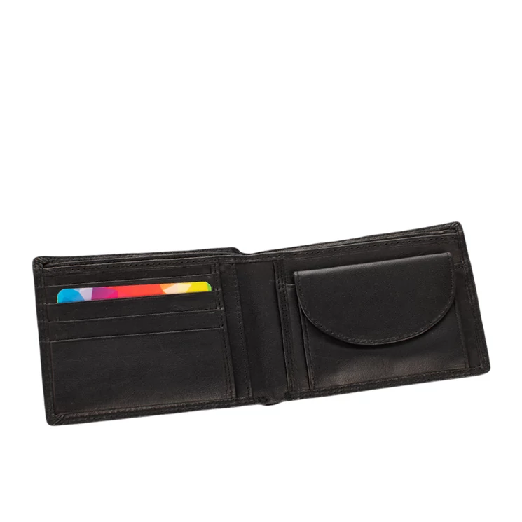 Férfi bőr pénztárca fekete színben 7413B