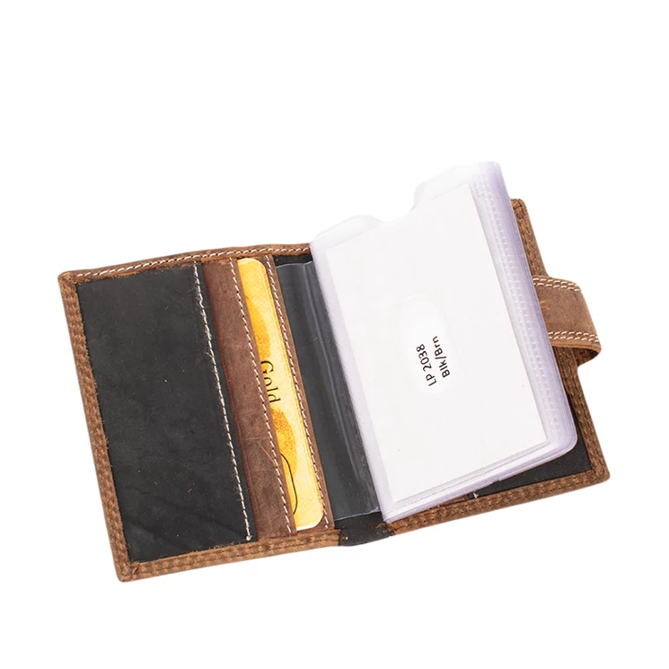 Valódi bőr kártyatartó Barna 712038