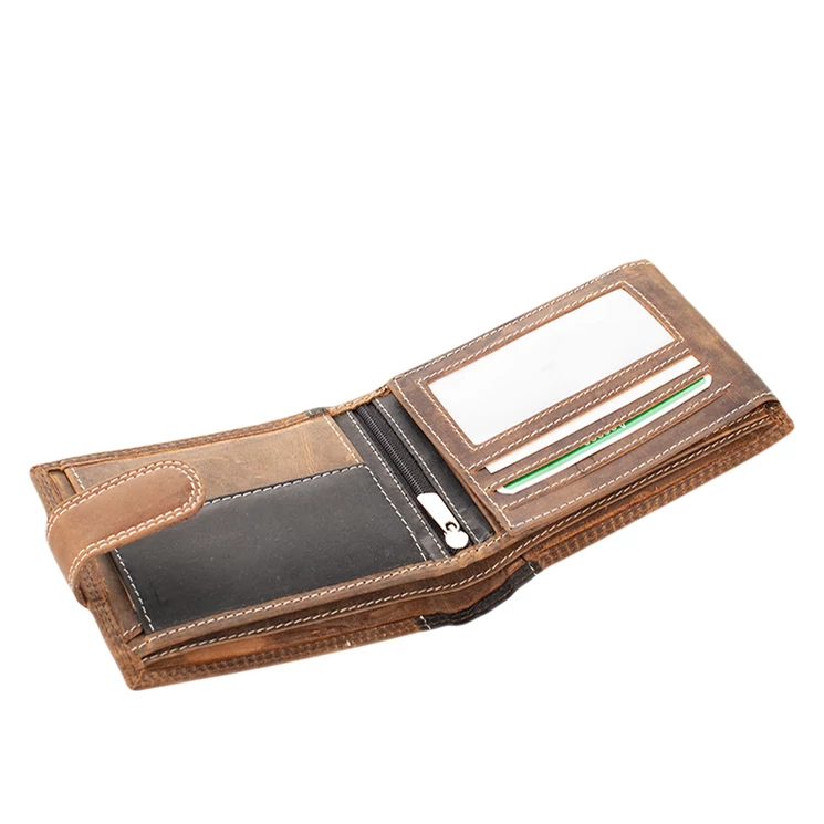 Férfi bőr pénztárca barna színben 711102 Brown