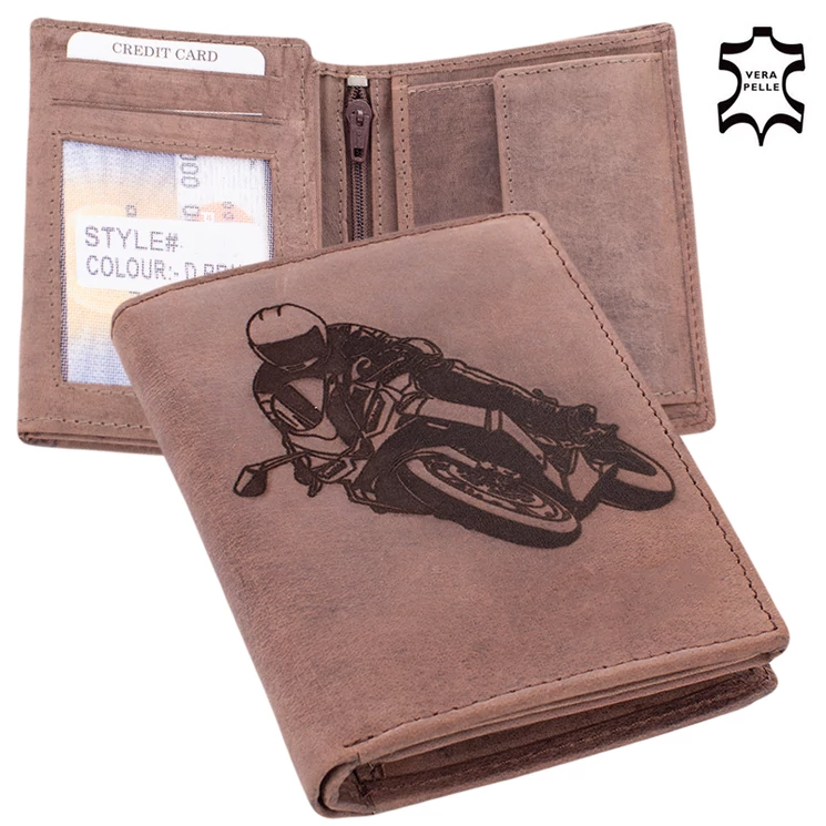 Motoros bőr pénztárca díszdobozban 5700H-motor