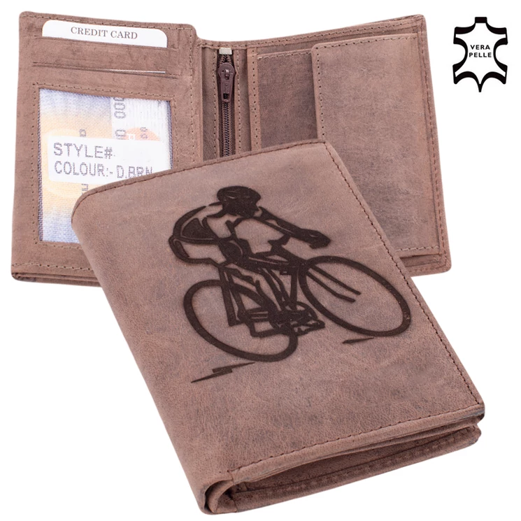 Kerékpáros bőr pénztárca díszdobozban 5700H-cycling