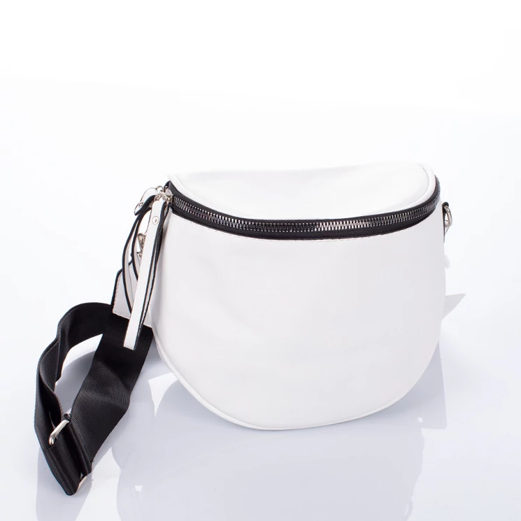Keresztpántos női oldaltáska fehér színben 76201-white