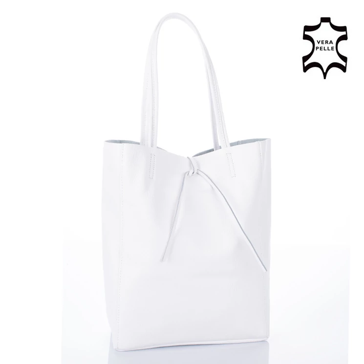 Valódi bőr női táska fehér színben S7080 White