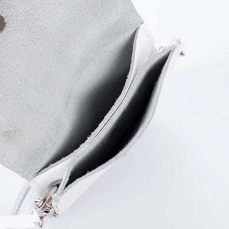 Valódi bőr telefontartó fehér színben