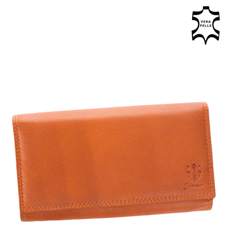 Valódibőr női pénztárca konyak színben P055B Cognac