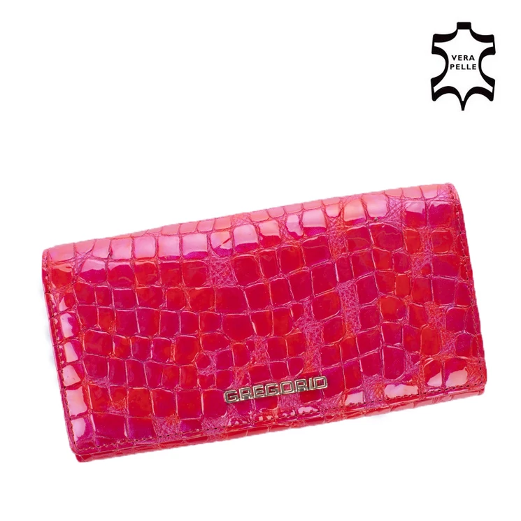 Gregorio Valódi bőr Piros Pénztárca