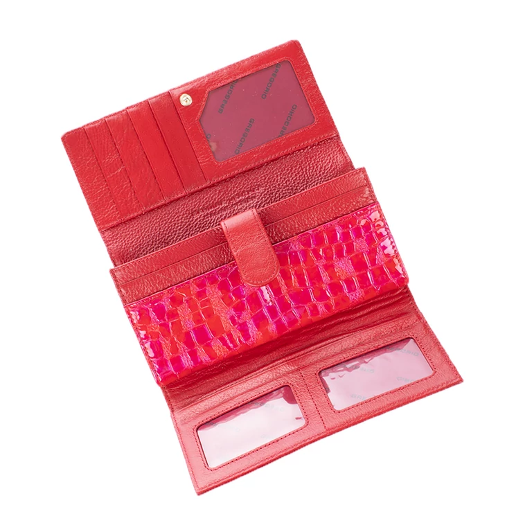 Gregorio Valódi bőr Piros Pénztárca