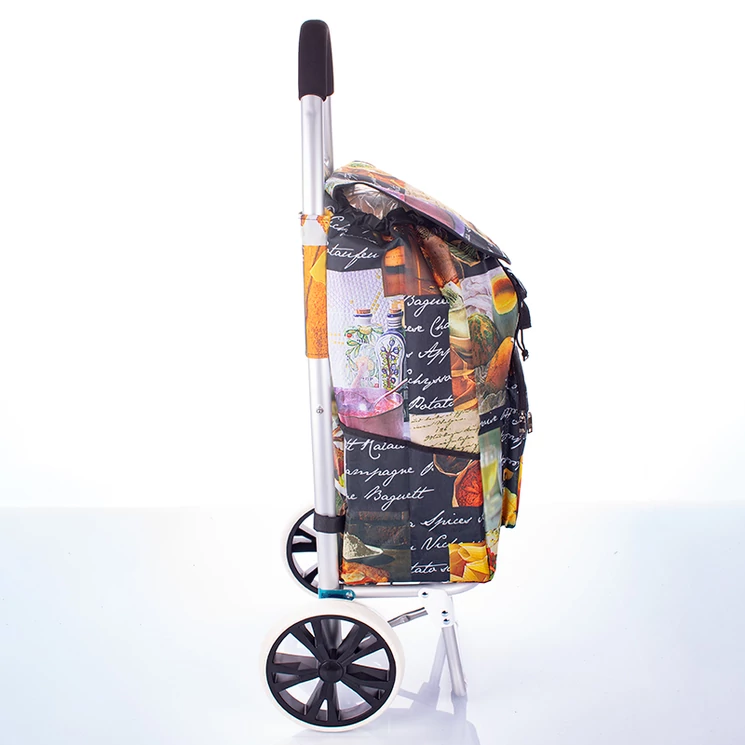 Nagyméretű ultrakönnyű gurulós bevásárlókocsi pasta