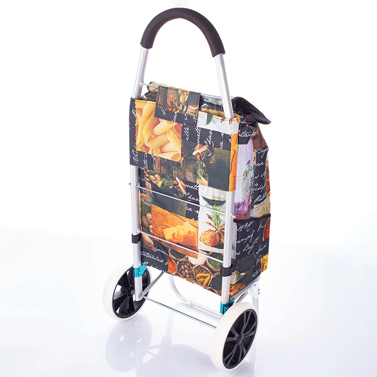 Nagyméretű ultrakönnyű gurulós bevásárlókocsi pasta