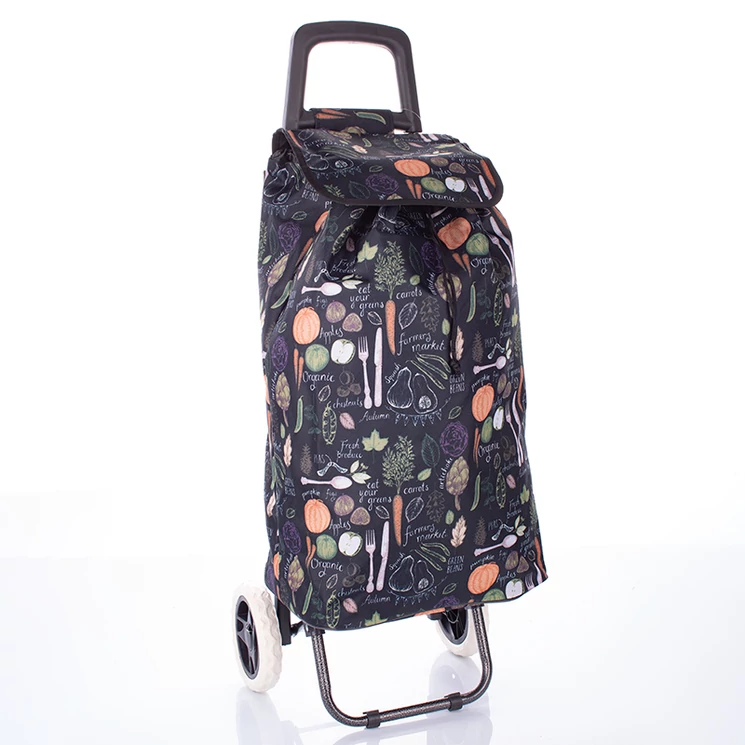 AMICA MODA gurulós bevásárló kocsi zöldség mintával