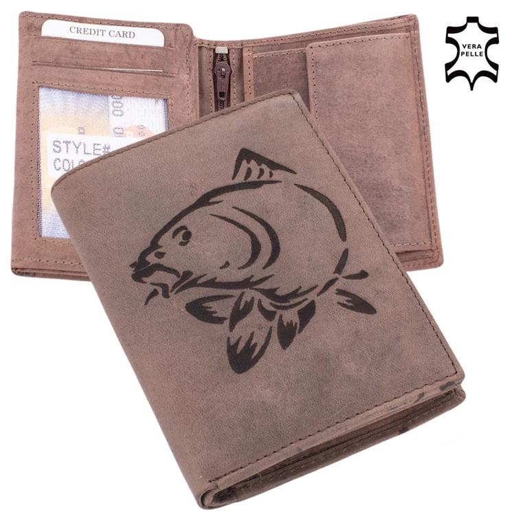 Horgász pénztárca bőr / ponty mintával 5700-carp