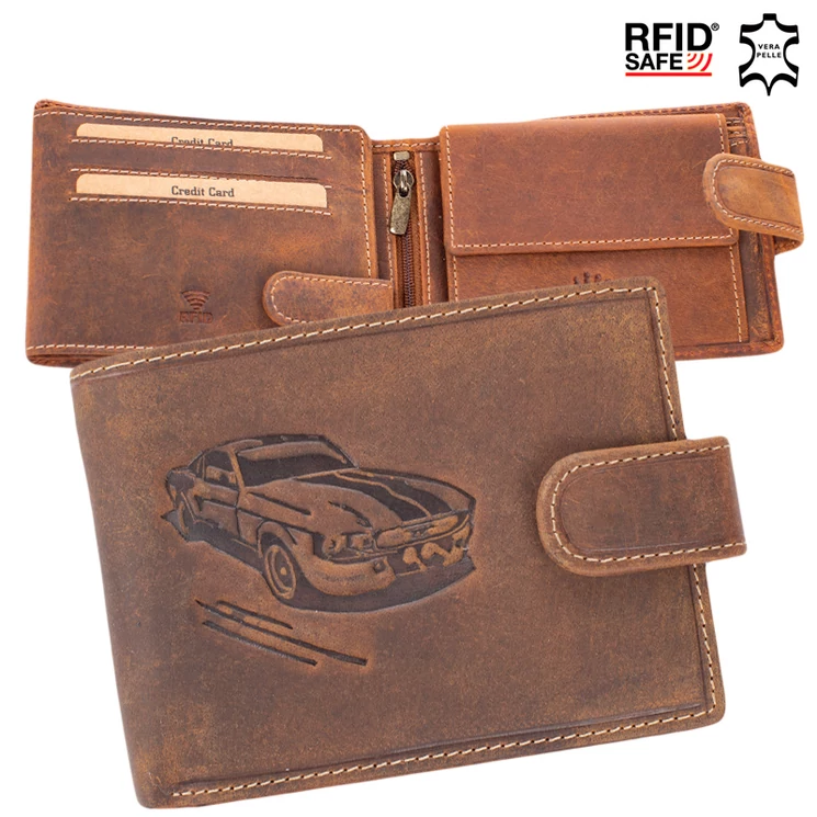 Giulio Autós pénztárca bőr díszdobozban RFID rendszerrel