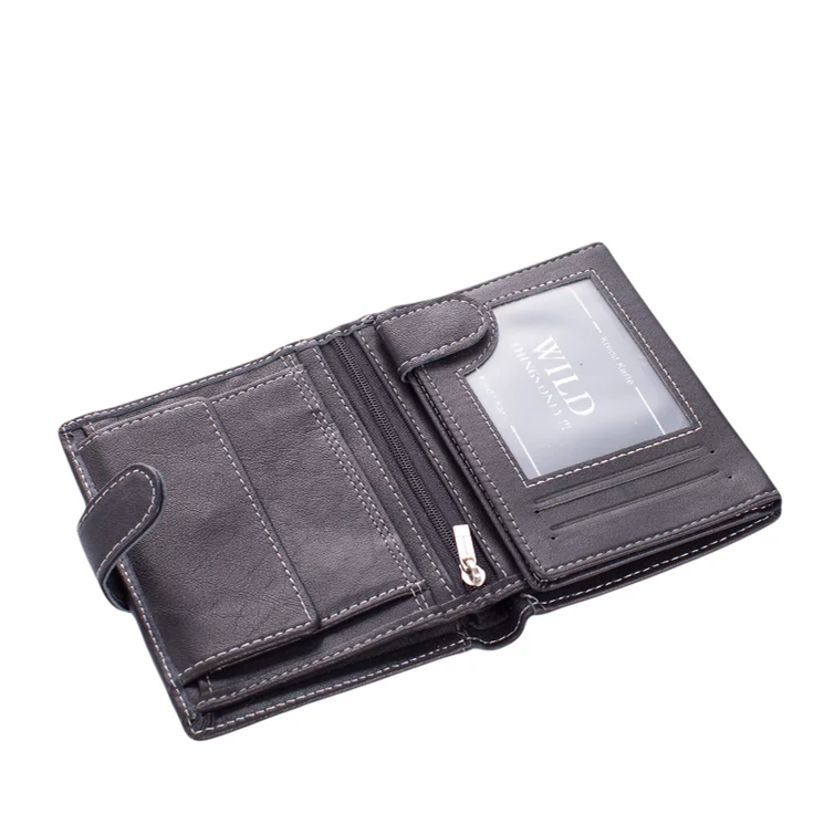 Wild Valódi bőr Pénztárca fekete színben RFID védelemmel