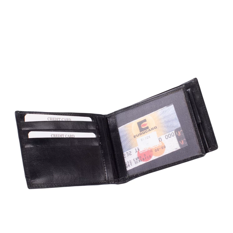 Bőr férfi pénztárca díszdobozban 