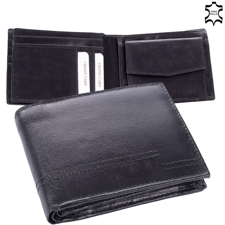 Bőr férfi pénztárca díszdobozban 