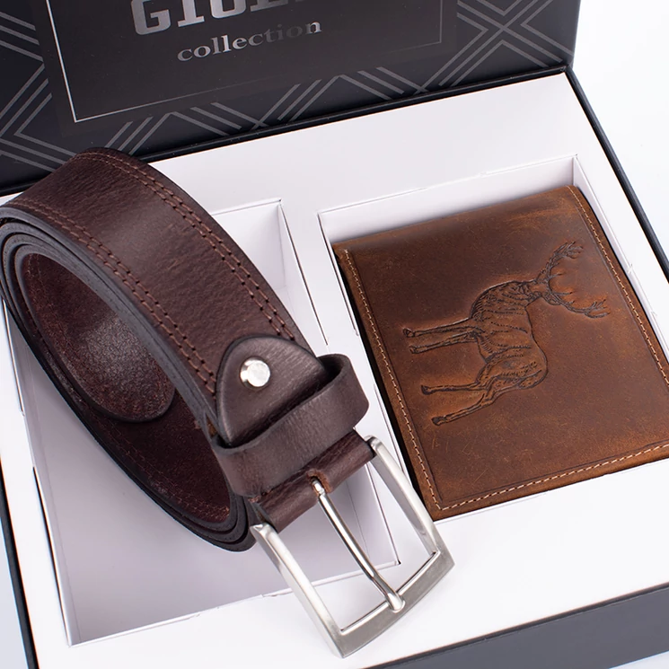 GIULIO vadász pénztárca és öv ajándékcsomag