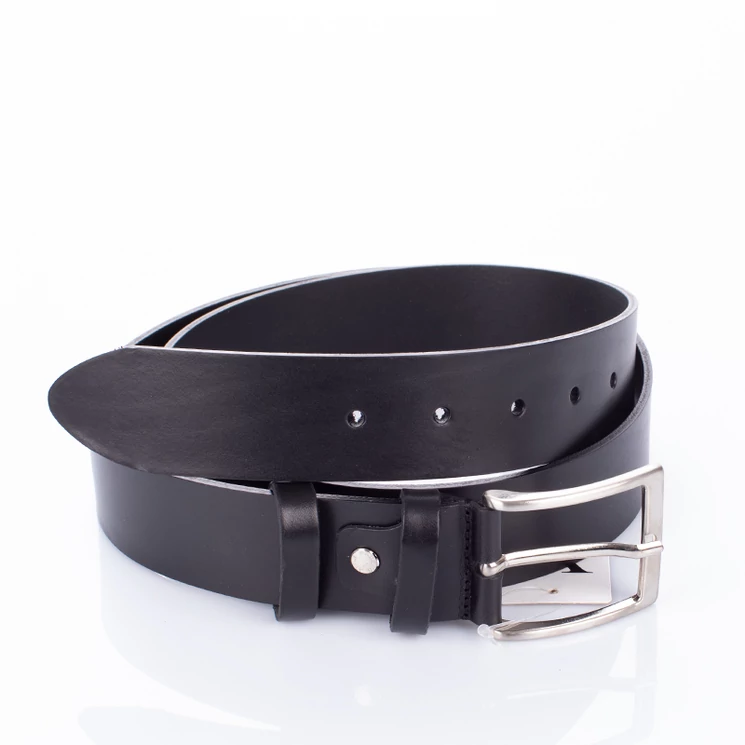 Valódi bőr férfi öv Made In Italy fekete színben 110 cm