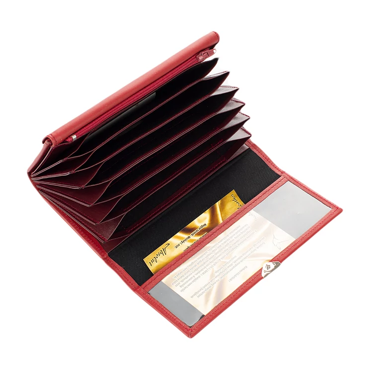 Valódi bőr brifkó pincér pénztárca 7401 bordo