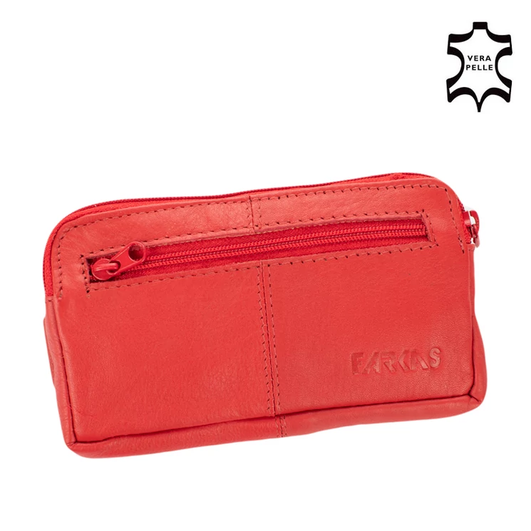 Praktikus Bőr Kulcstartó SCM/10/5890-red