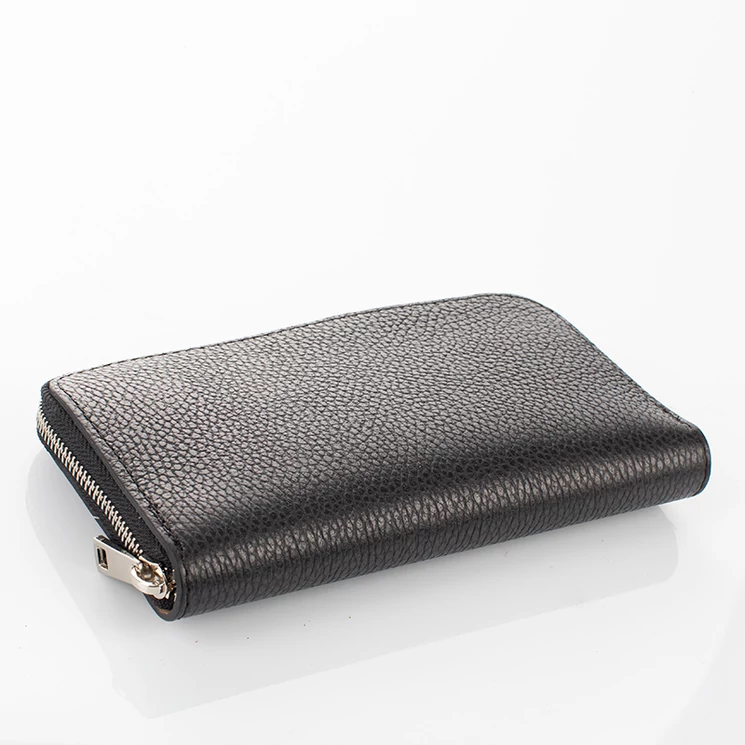 Valódi bőr női pénztárca fekete színben