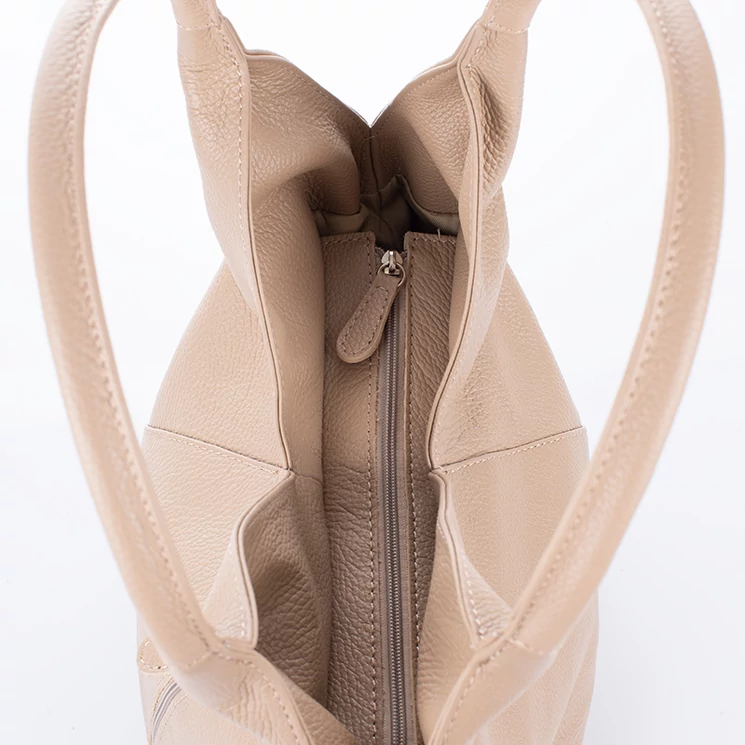 Valódi bőr női válltáska taupe színben S7204 Taupe