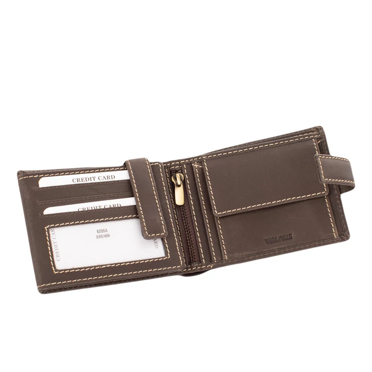 GIULIO valódi bivalybőr férfi pénztárca díszdobozban RFID rendszerrel