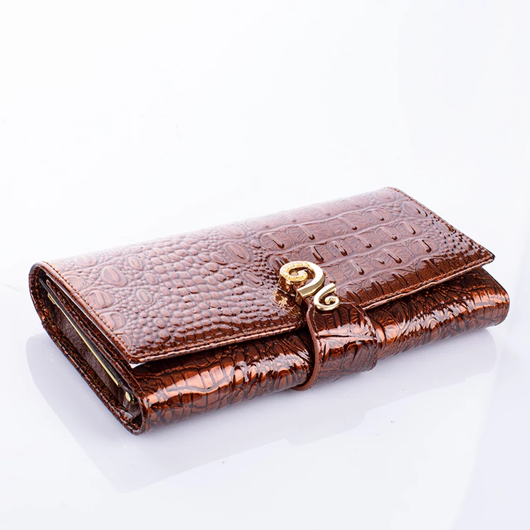 Angela Moretti valódi bőr lakk női pénztárca