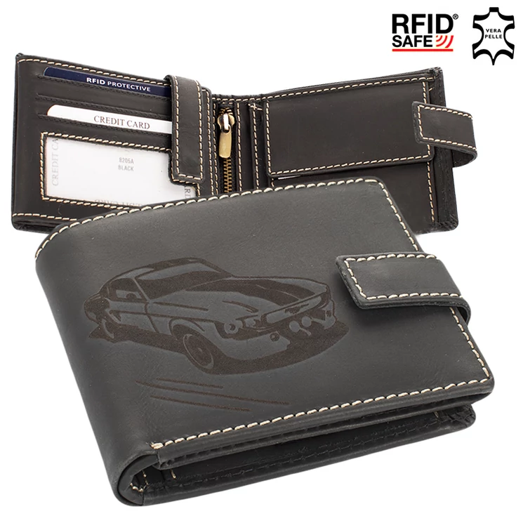 Giulio Autós pénztárca bőr díszdobozban RFID rendszerrel 