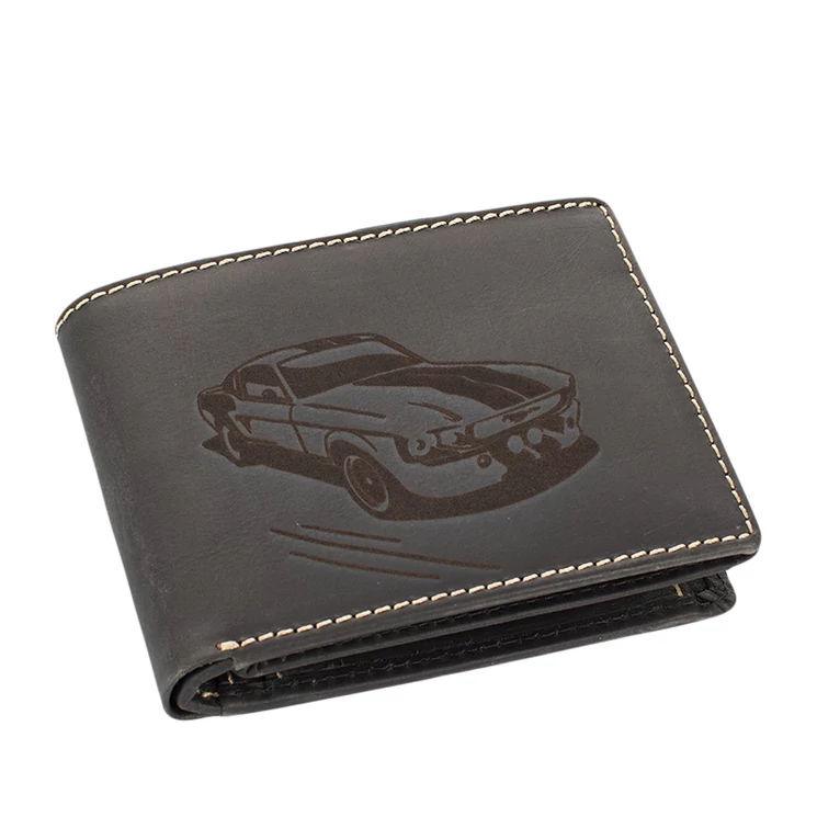 GIULIO valódi bivaly bőr autós férfi pénztárca díszdobozban RFID rendszerrel 