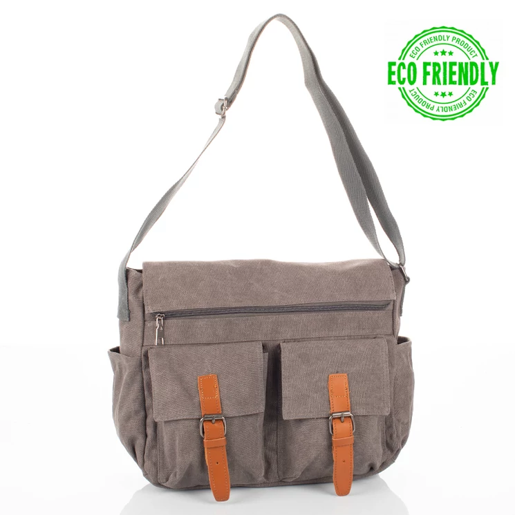 Simon vászon Válltáska táska szürke színben S1637-grey