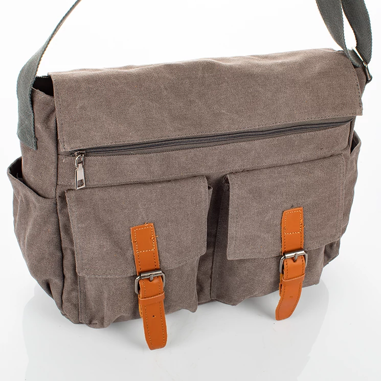 Simon vászon Válltáska táska szürke színben S1637-grey