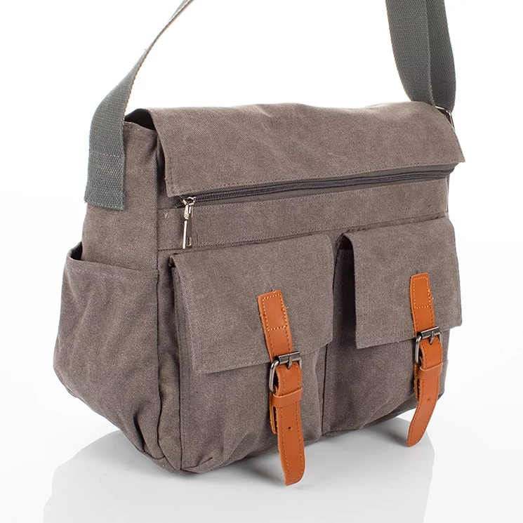 Simon vászon Válltáska táska szürke színben S1637-grey