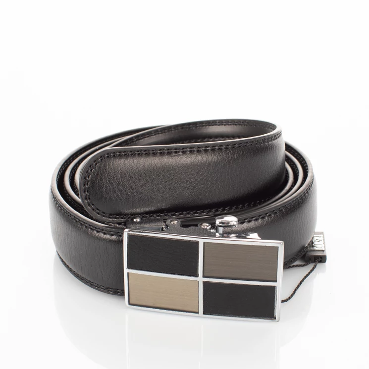 Ramsey London automata Férfi bőr öv fekete színben RL31 Black 130cm