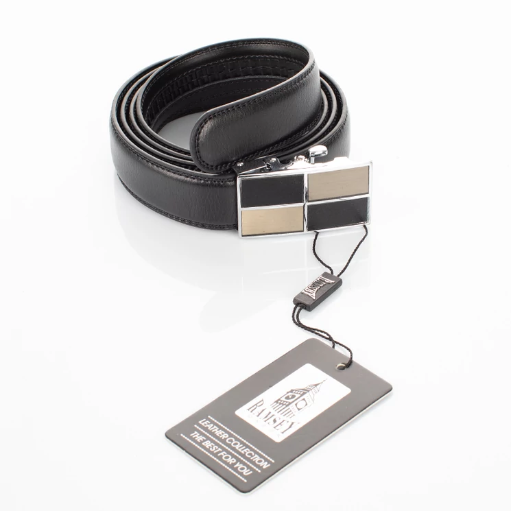 Ramsey London automata Férfi bőr öv fekete színben RL31 Black 130cm