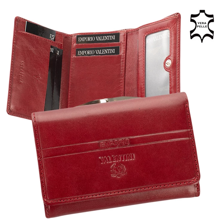 Emporio Valentini Valódi bőr Pénztárca piros színben