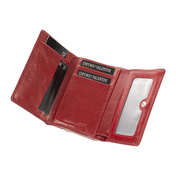 Emporio Valentini Valódi bőr Pénztárca piros színben