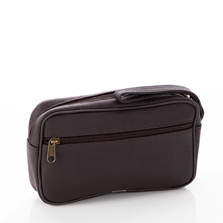 Valódi bőr barna egyrészes autóstáska LA-36