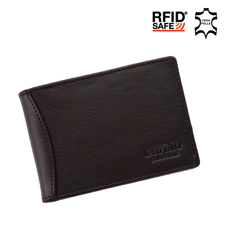 GIULIO COLLECTION valódi bőr kártyatartó RFID rendszerrel*