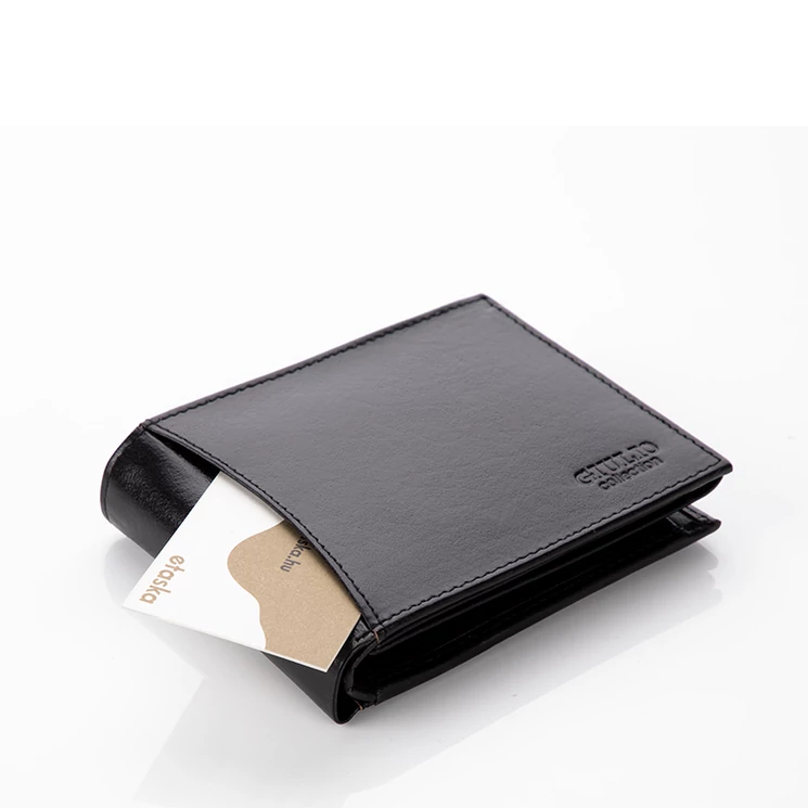 GIULIO valódi bőr férfi pénztárca díszdobozban RFID rendszerrel ( 8 kártyatartó )+