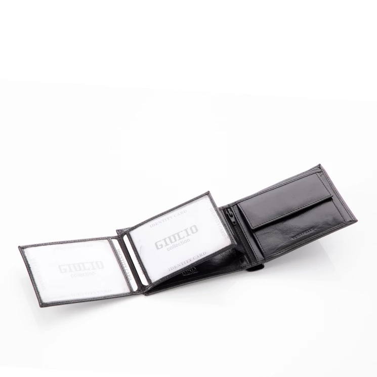 GIULIO valódi bőr férfi pénztárca díszdobozban RFID rendszerrel ( 8 kártyatartó )+