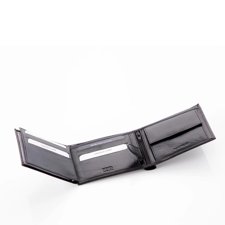 GIULIO valódi bőr férfi pénztárca díszdobozban RFID rendszerrel ( 8 kártyatartó )+