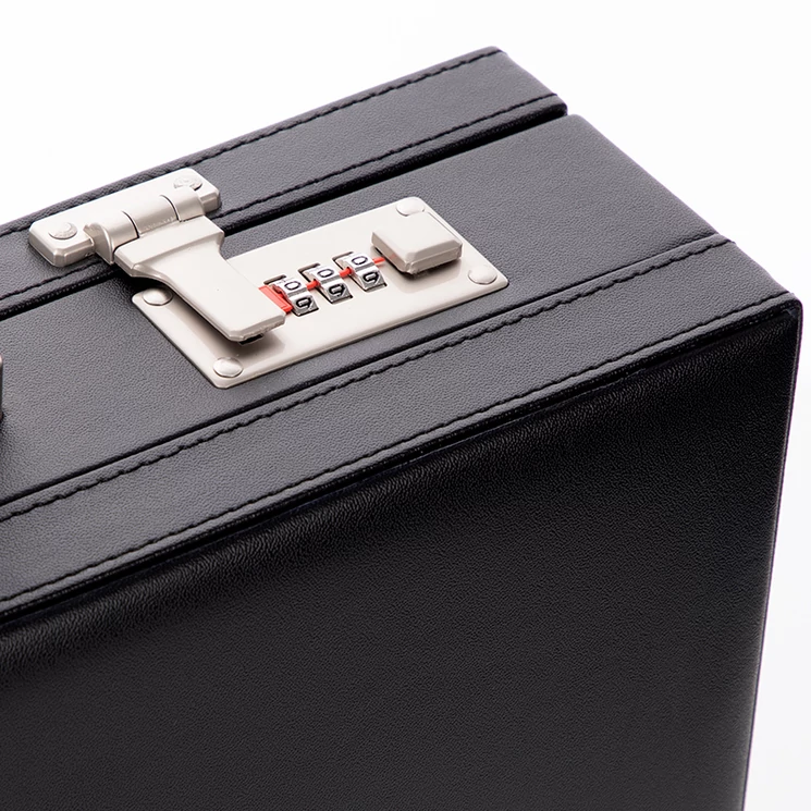 DN-2625 számzáras műbőr diplomatatáska bővíthető