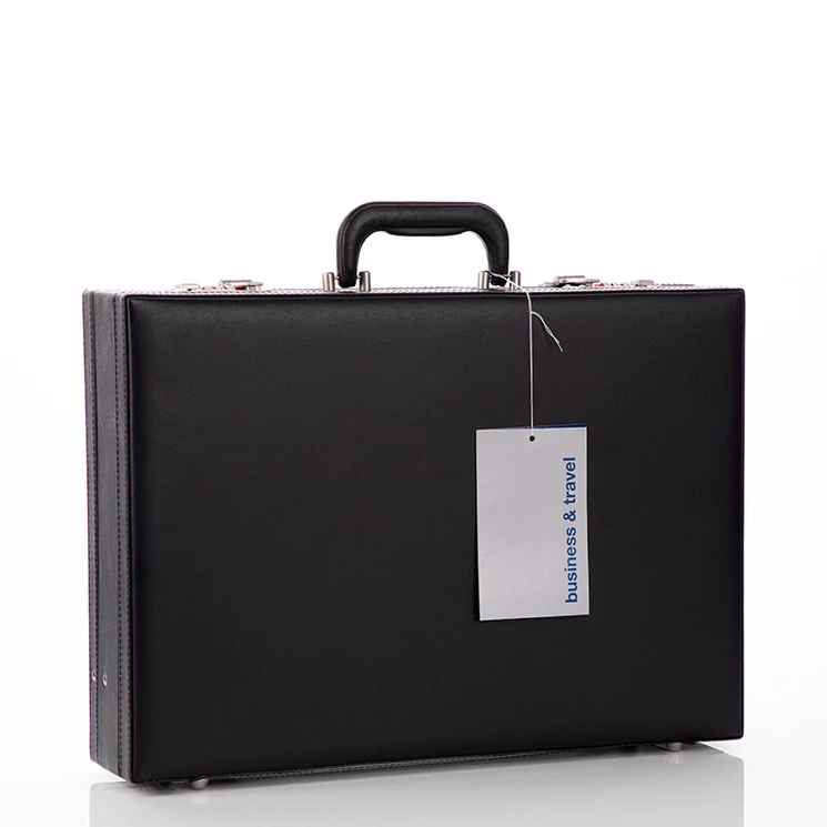 DN-2625 számzáras műbőr diplomatatáska bővíthető