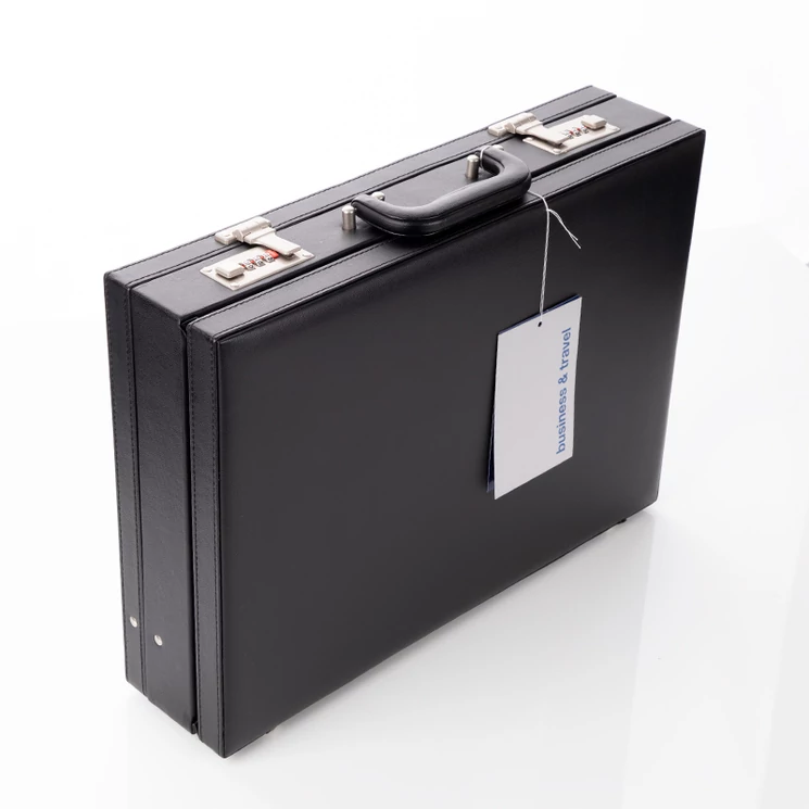 DN-2625 számzáras műbőr diplomatatáska bővíthető